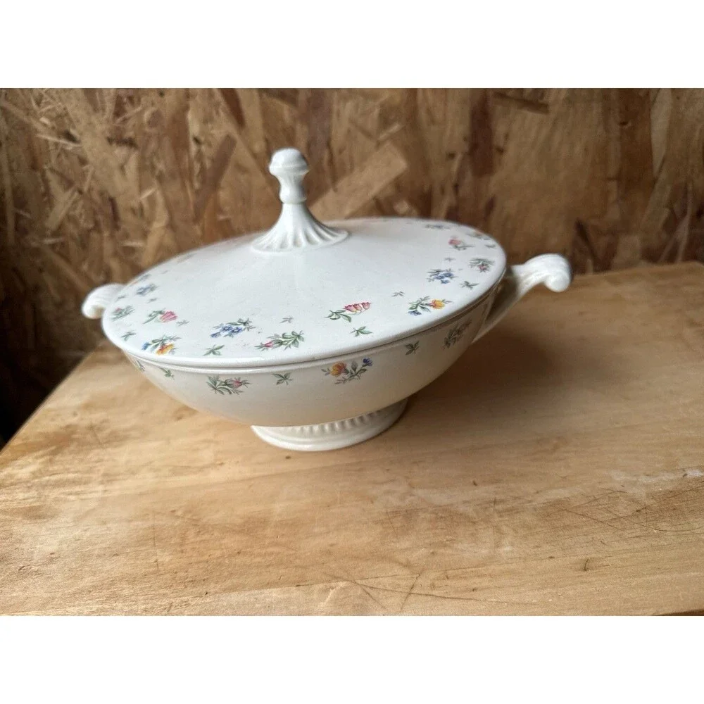 Harmony House Serving Bowl with Lid Made in USA by Hall China Vintage